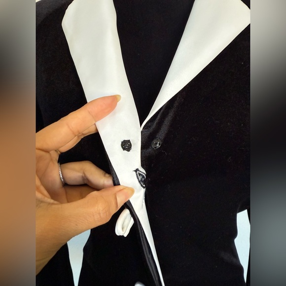 Vintage Coldwater Creek Velvet Satin Bow Details Cocktail Formal Jacket - Picture 4 of 12